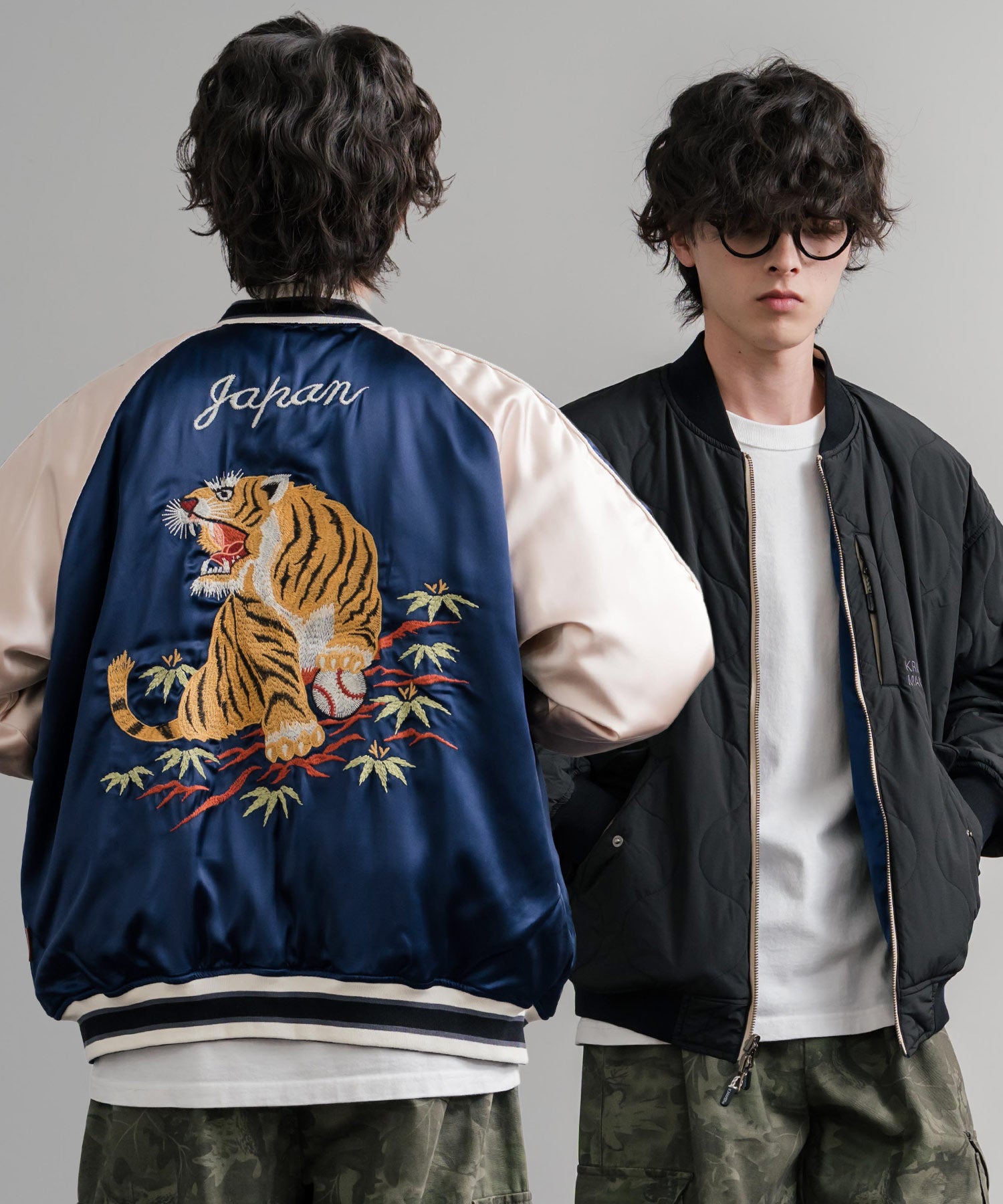 リバーシブルダブルジップ短丈ブルゾン 2515102 14883