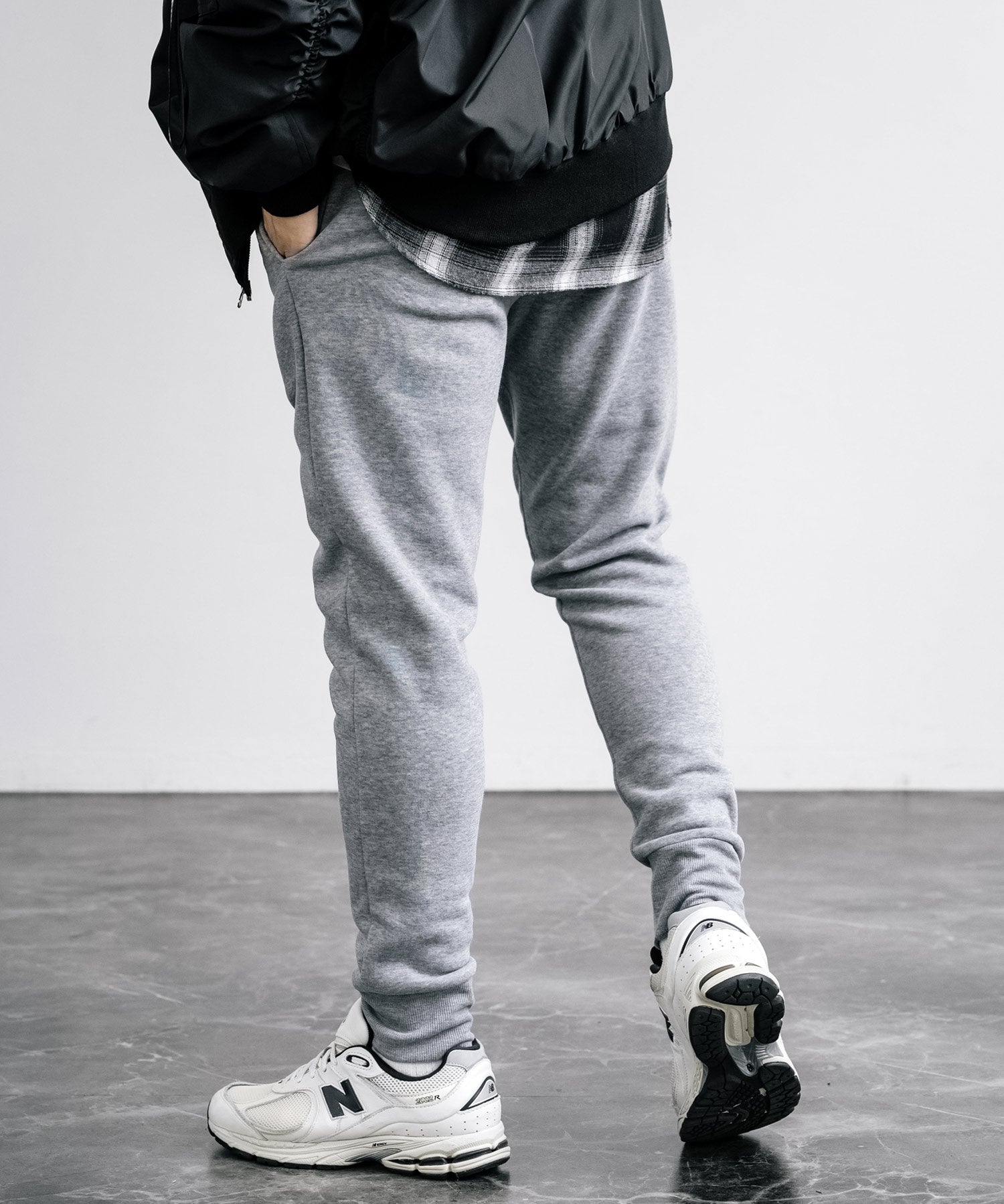 綿タッチ裏起毛イージージョガーパンツ/コットンタッチスウェットパンツ 14985