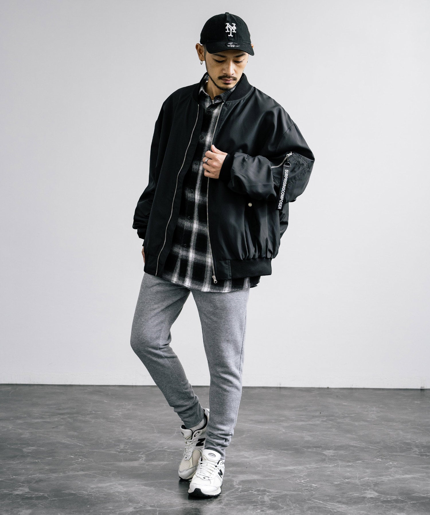 綿タッチ裏起毛イージージョガーパンツ/コットンタッチスウェットパンツ 14985