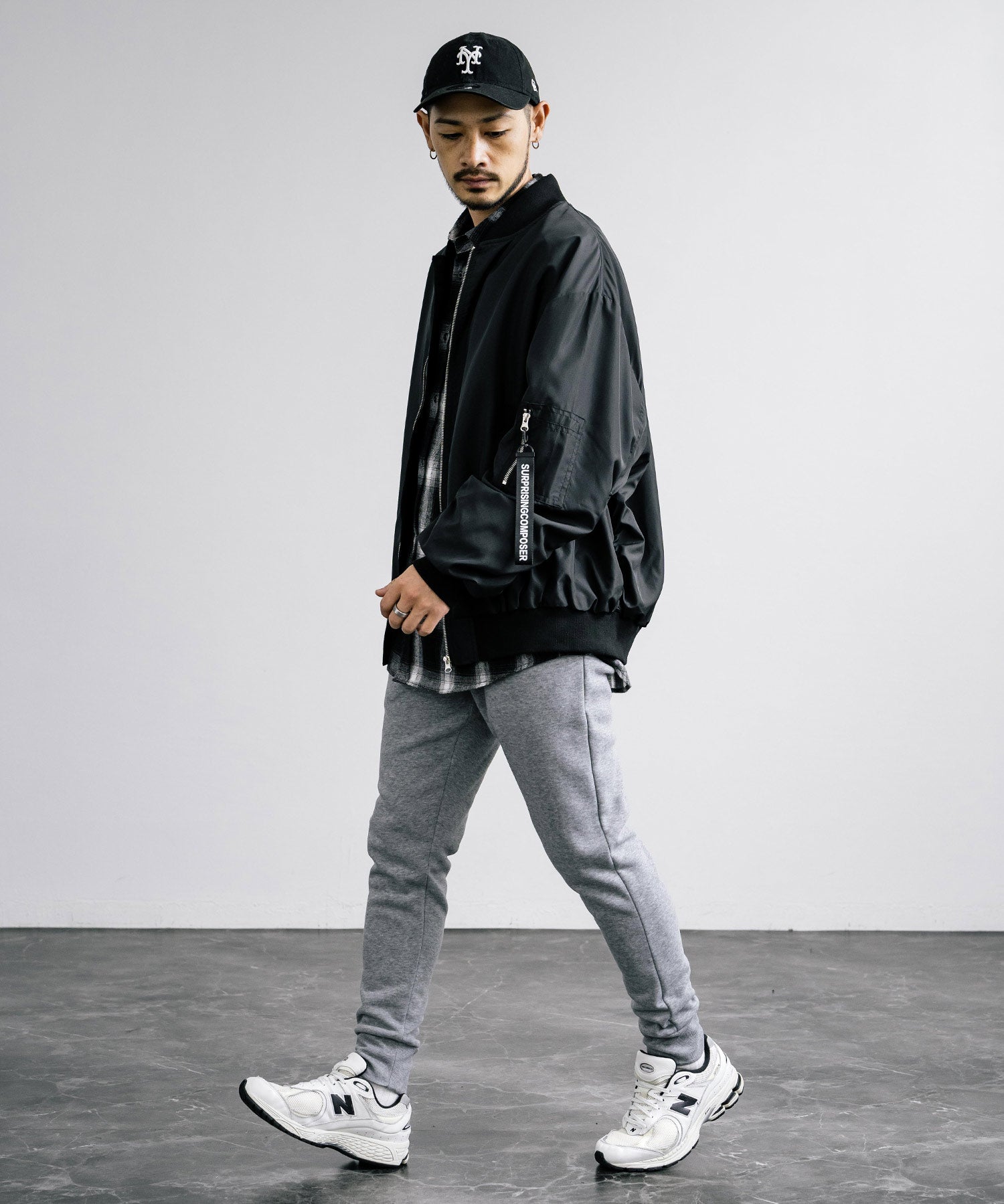 綿タッチ裏起毛イージージョガーパンツ/コットンタッチスウェットパンツ 14985