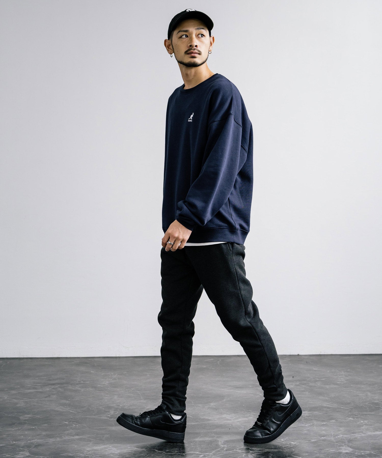 綿タッチ裏起毛イージージョガーパンツ/コットンタッチスウェットパンツ 14985