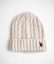 U.S. POLO ASSN. ユーエスポロアッスン cable Knitting beanie ワンポイントロゴ刺繍ケーブル編みニット帽 ニットキャップ ビーニー 14863