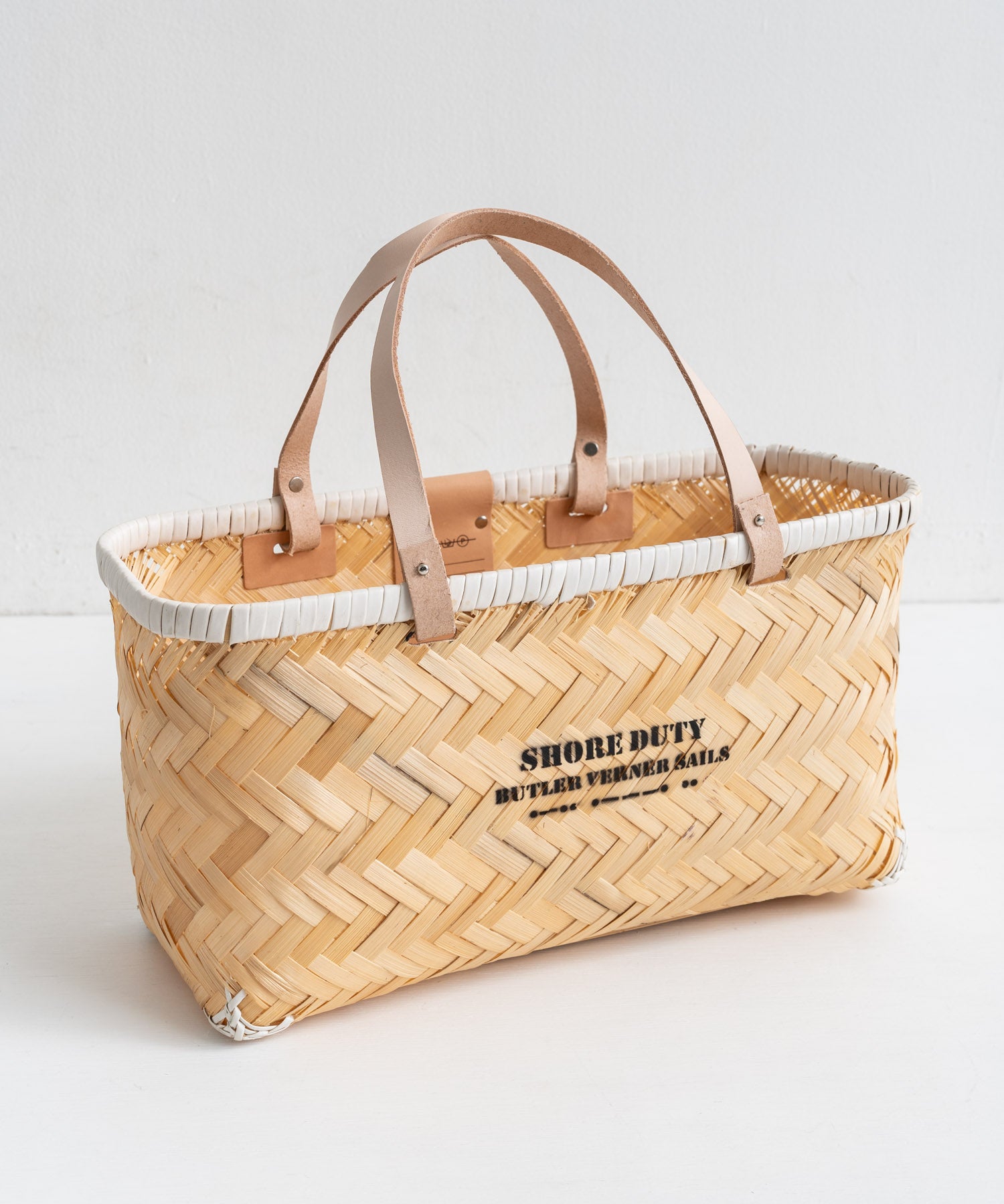 Butler Verner Sails バトラーバーナーセイルズ バンブー×本革マーケットバスケットSサイズ VR-2502 12336