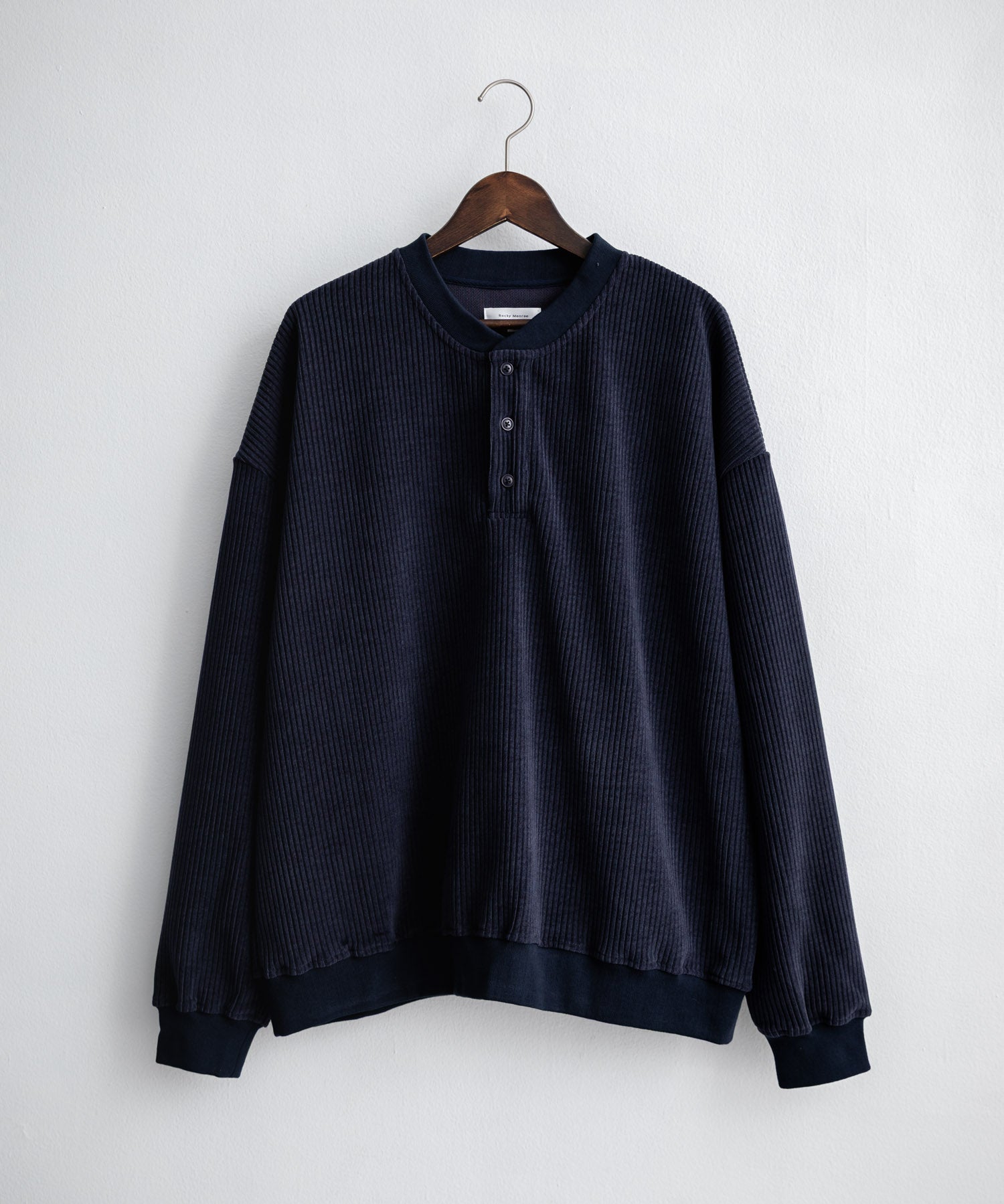 カットコーデュロイ・スエード長袖ヘンリーネックTシャツ/トレーナー 16152