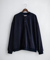カットコーデュロイ・スエード長袖ヘンリーネックTシャツ/トレーナー 16152