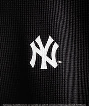 MLB メジャーリーグベースボール オーバーサイズヘンリーネックT/Cワッフルロゴプリント半袖Tシャツ 15531