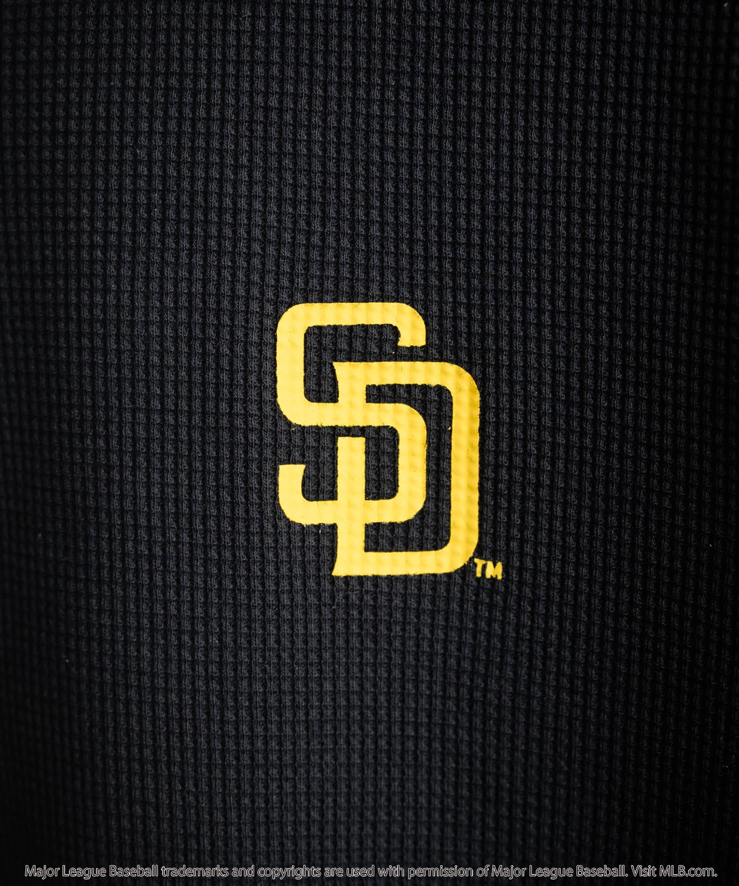 MLB メジャーリーグベースボール オーバーサイズヘンリーネックT/Cワッフルロゴプリント半袖Tシャツ 15531