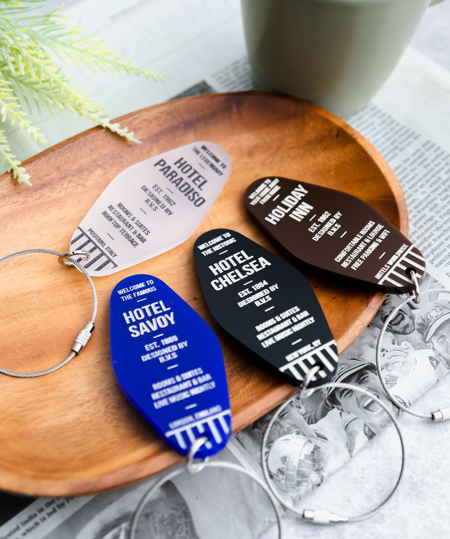 Butler Verner Sails 日本製 CHECK IN KEY TAG ワイヤーリングアクリルキーホルダー JA-3088 16239