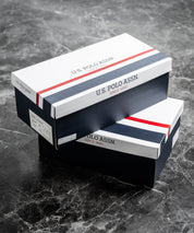 新色追加 U.S. POLO ASSN. ユーエスポロアッスン 厚底ボリュームソールコンビネーションレースアップスニーカー 14137