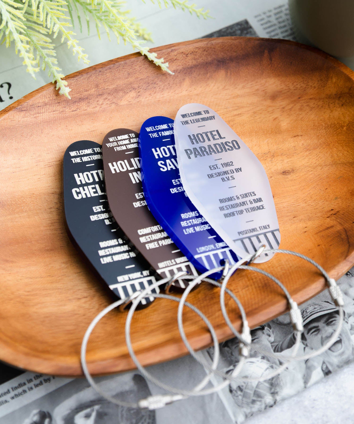 Butler Verner Sails 日本製 CHECK IN KEY TAG ワイヤーリングアクリルキーホルダー JA-3088 16239