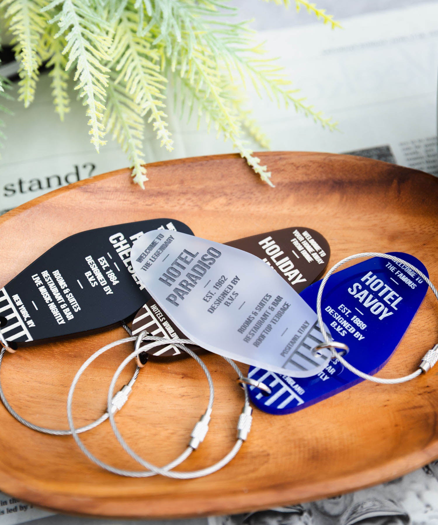 Butler Verner Sails 日本製 CHECK IN KEY TAG ワイヤーリングアクリルキーホルダー JA-3088 16239