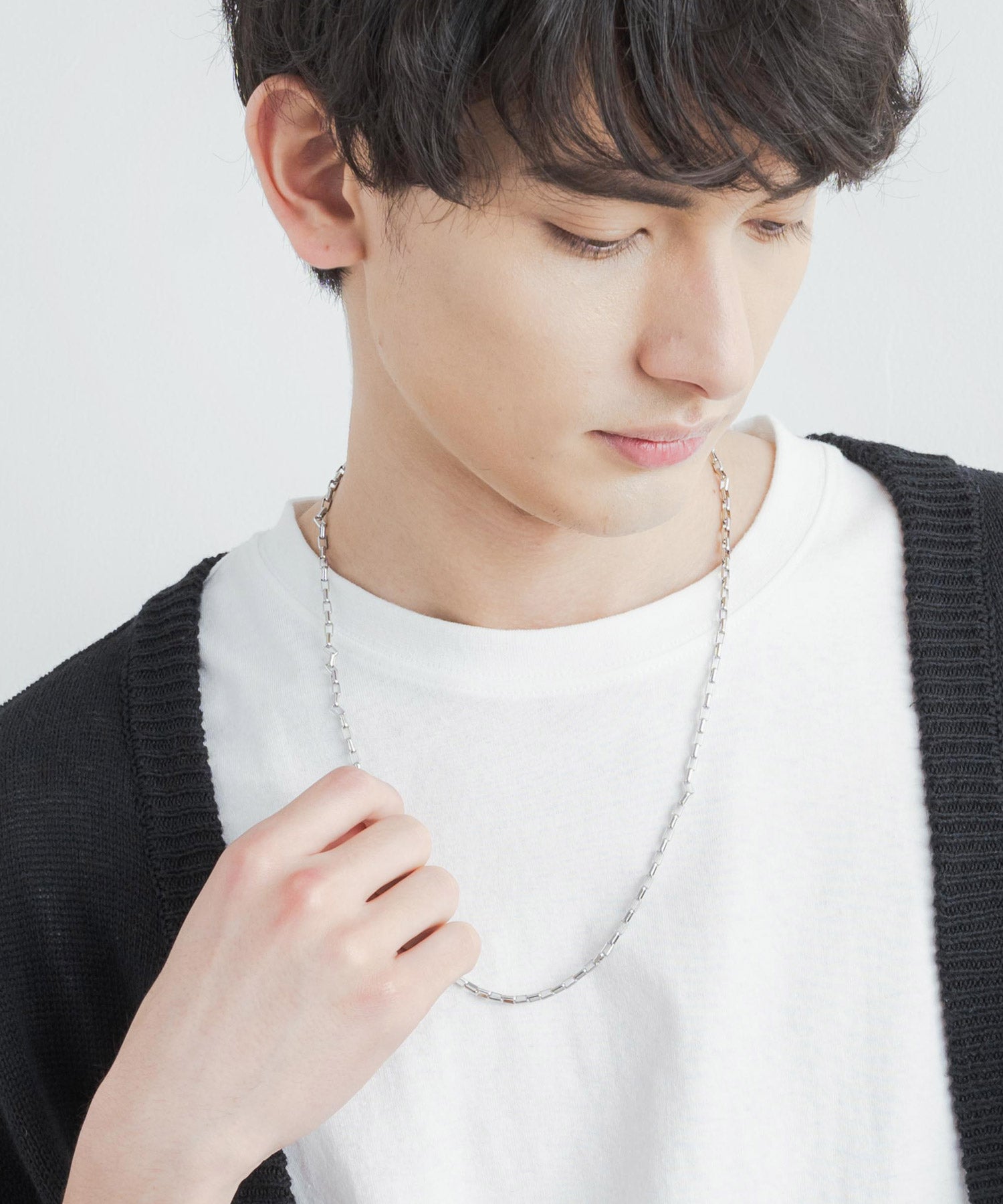 ステンレスデザインチェーンネックレス 11631