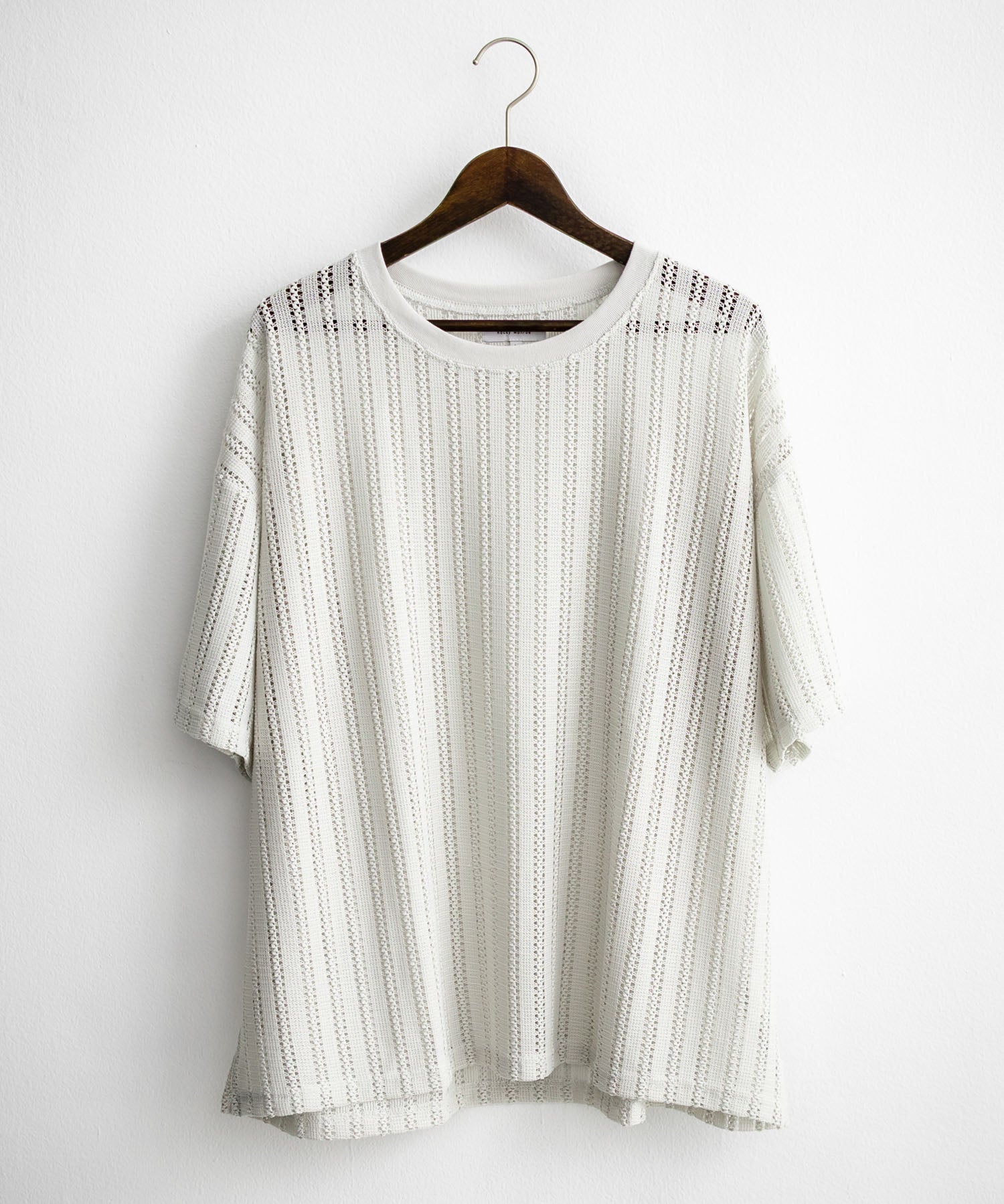 オーバーサイズ 透かし編みアンサンブル半袖Tシャツ