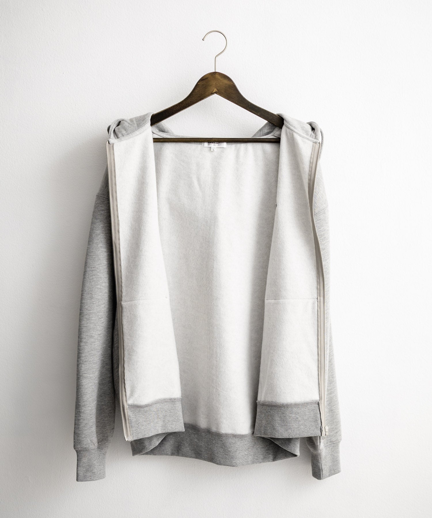 KANGOL カンゴール 別注コラボオーバーサイズ裏起毛ロゴ刺繍フルジップパーカー 14628 【セットアップ可能】