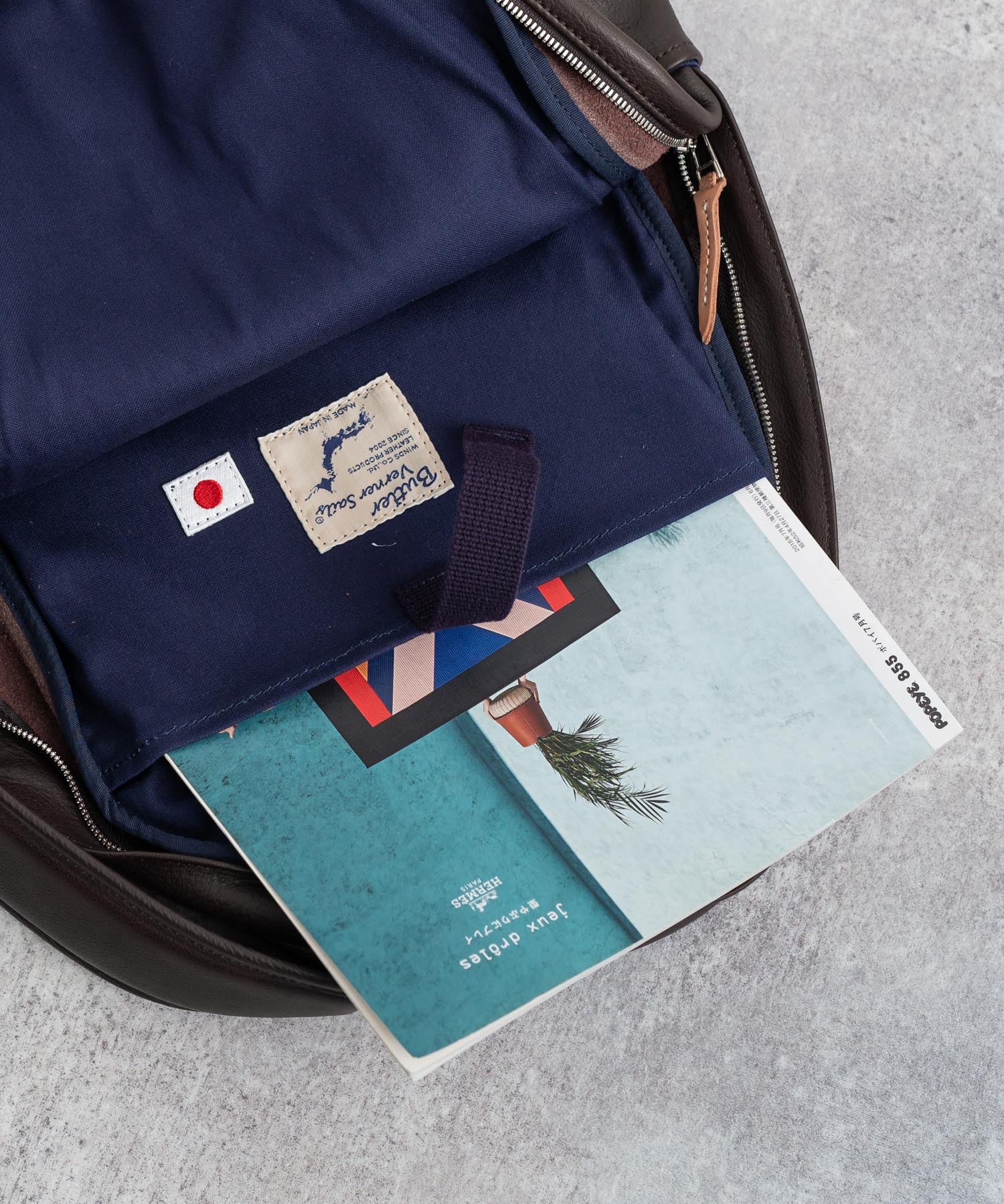 Butler Verner Sails バトラーバーナーセイルズ 日本製国産ヌメ革シュリンクレザーリュック JA-1992 7015