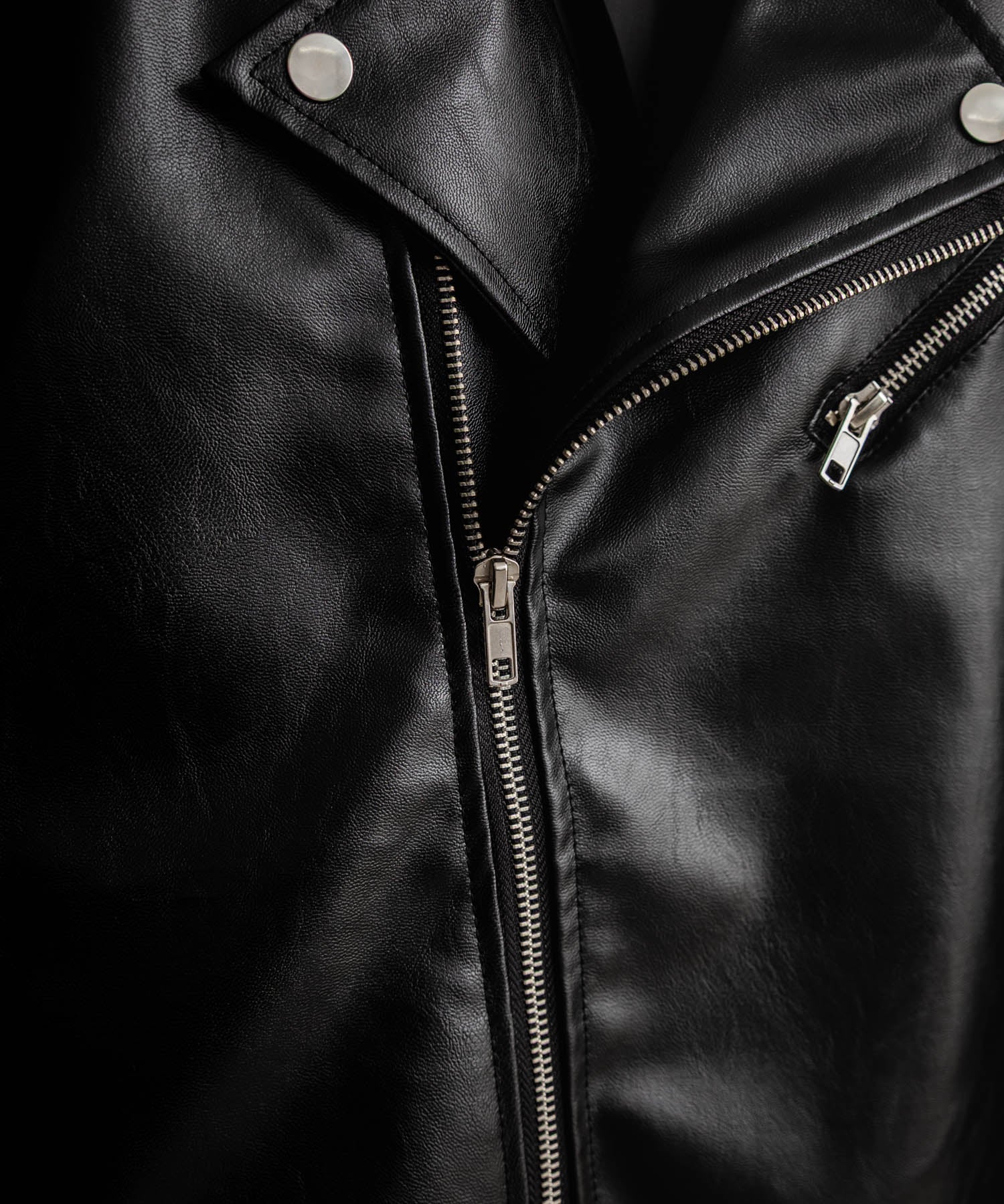 PUレザーダブルライダースジャケット 14682