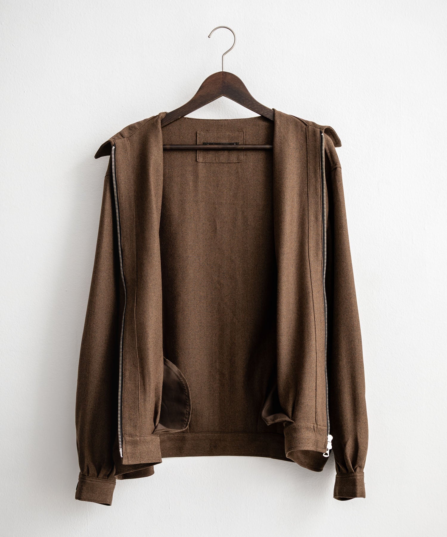 Upscape Audience アップスケープオーディエンス 日本製 国産 LANATEC ラナテック TECH メランジヘリンボンツイード 襟付きショートブルゾン AUD7364 14968