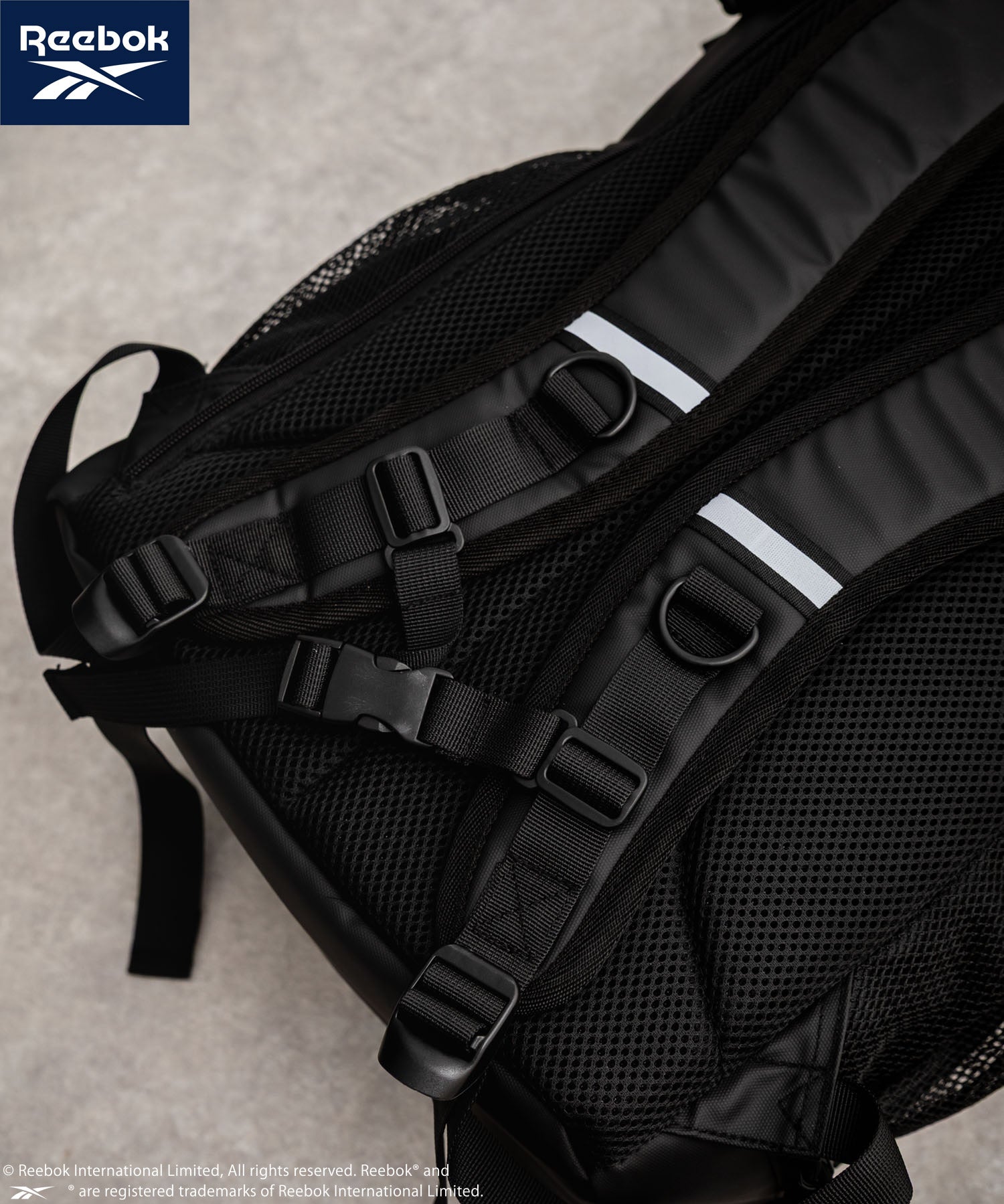 Reebok リーボック ボックスバックパック/ロゴ入りスクエア型A4収納可能大容量リュック 14839