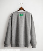 Casper/FELIX THE CAT 別注コラボ オーバーサイズヴィンテージライクグラフィックプリント裏起毛スウェットトレーナー 15116