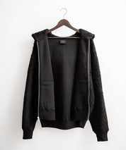 HUF ハフ CORSO HEAVYWEIGHT F/Z HOODIE オーバーサイズヘビーウェイトダブルジップボアフリースパーカー 15018