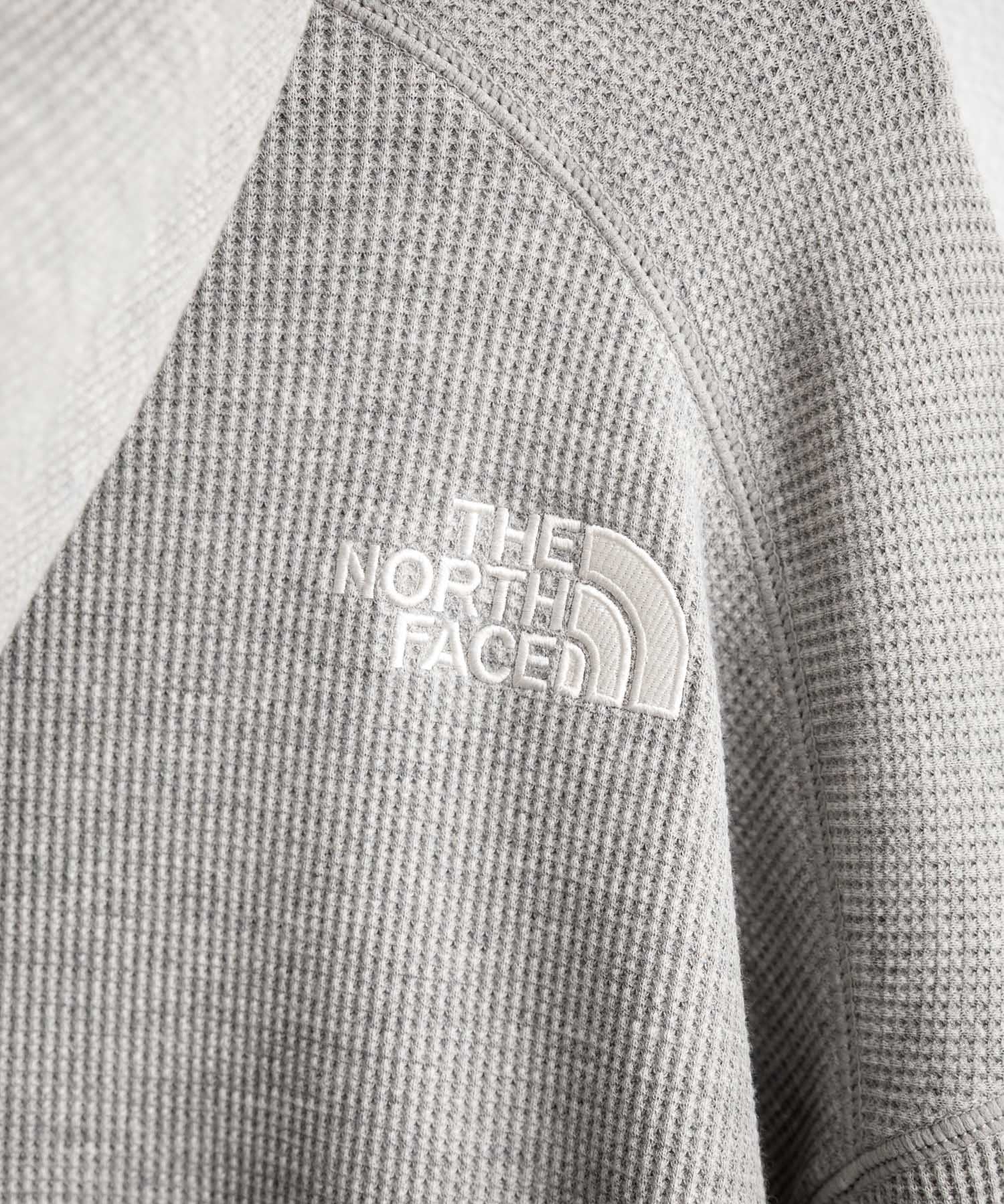 日本未展開モデル THE NORTH FACE ザ・ノースフェイス WHITE LABEL ホワイトレーベル WAFFLE HOOD PULLOVER オーバーサイズワッフルミニボックスロゴ刺繍パーカー 15065
