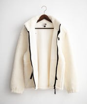 日本未展開モデル THE NORTH FACE ザ・ノースフェイス WHITE LABEL ホワイトレーベル 韓国限定 SHERPA FLEECE JACKET1 オーバーサイズワンポイントロゴ刺繍ボアジャケット 14659