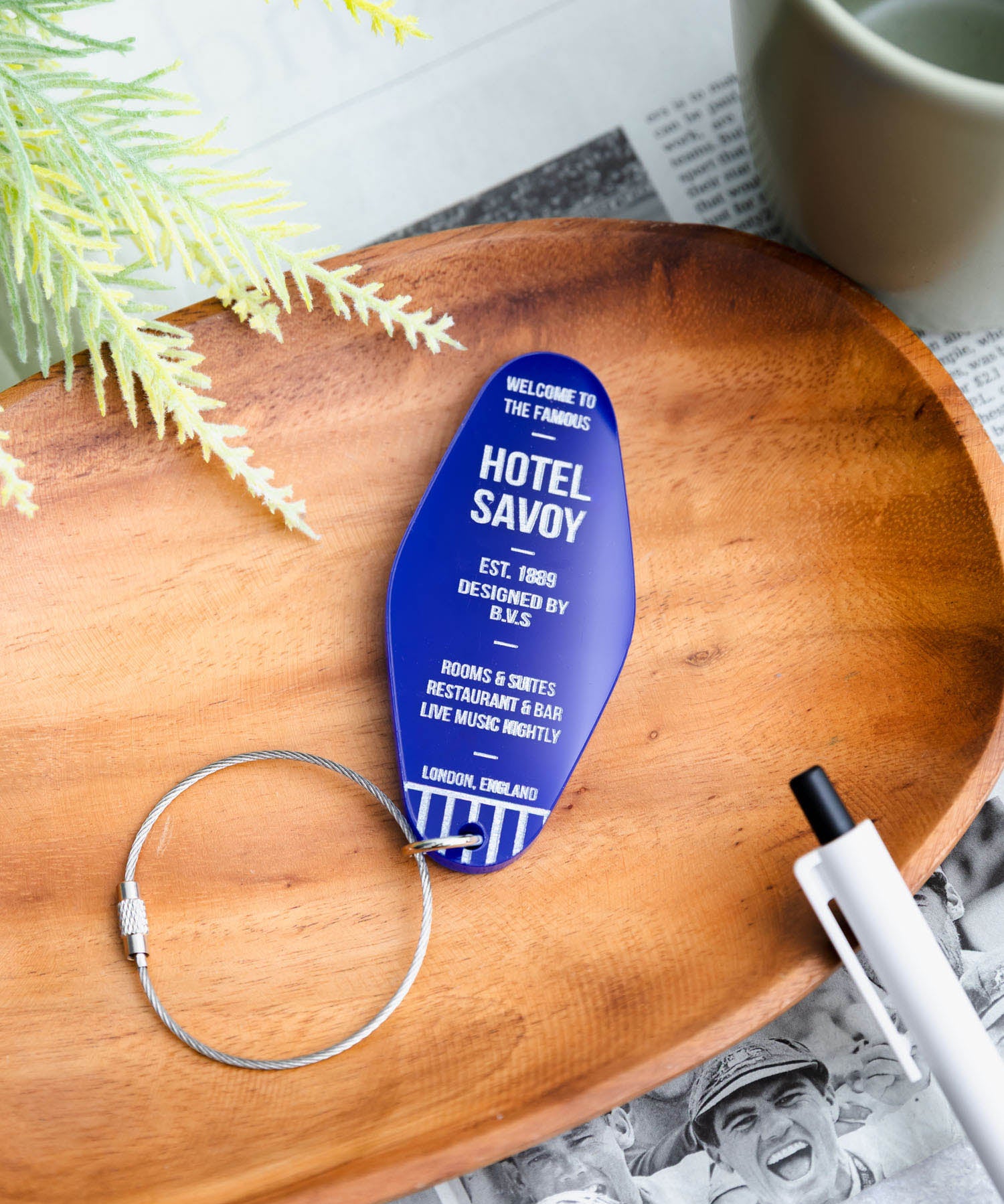 Butler Verner Sails 日本製 CHECK IN KEY TAG ワイヤーリングアクリルキーホルダー JA-3088 16239