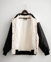 日本未展開モデル WHITE LABEL THE NORTH FACE VARSITY HEAT JACKET オーバーサイズフェイクレザー切替スタジャン/ブルゾン 15555