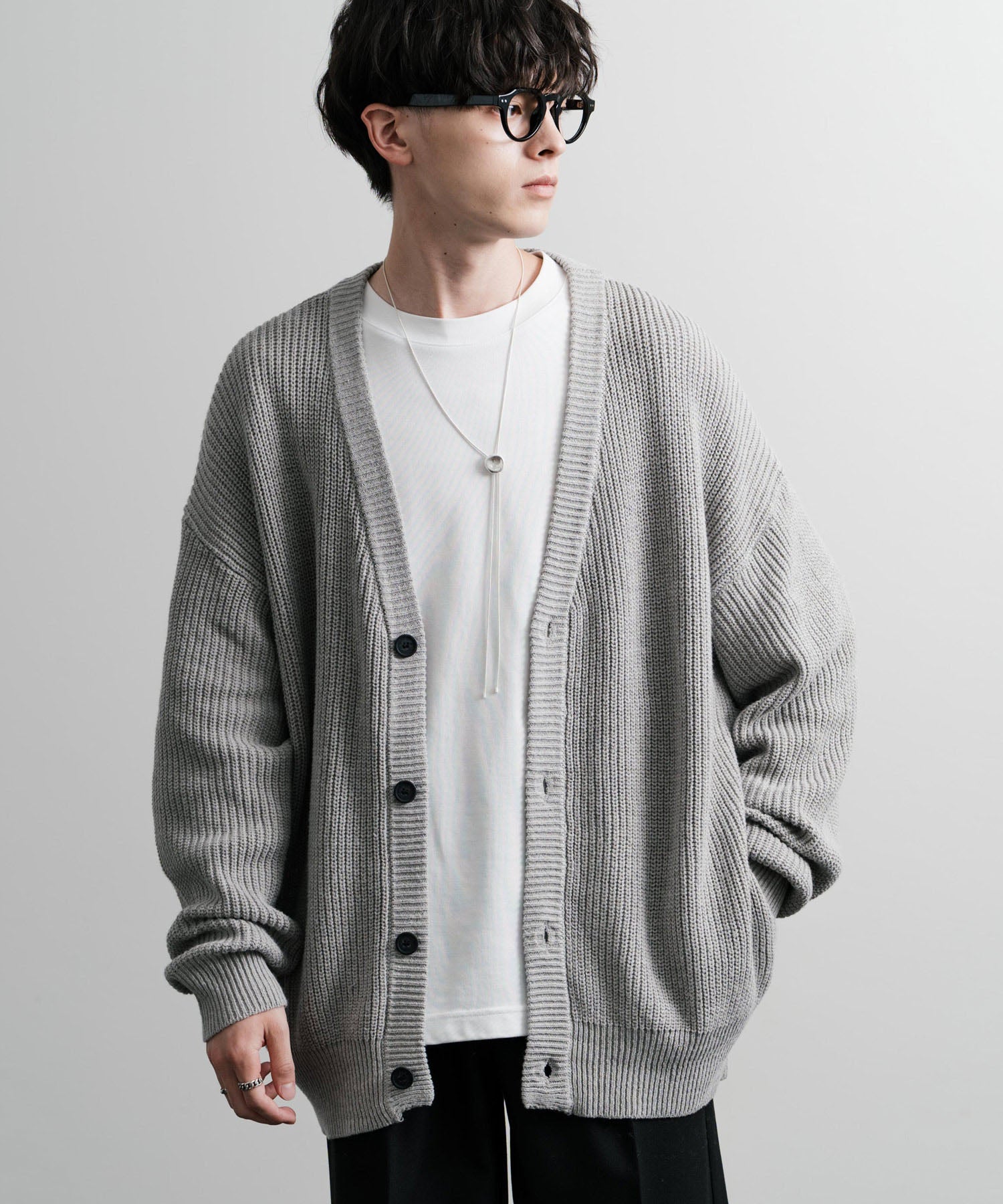 ハイバルキー片畦編み オーバーサイズ ウォッシャブルニット ビッグ