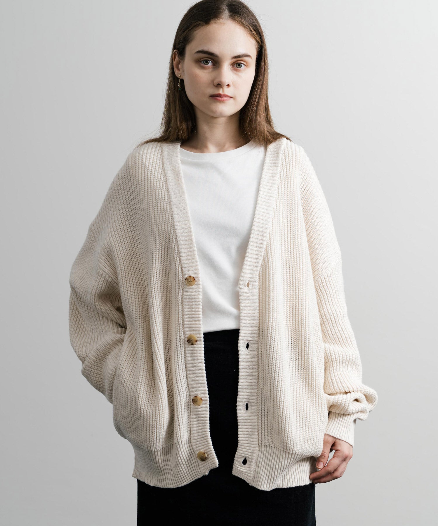 ハイバルキー片畦編み オーバーサイズ ウォッシャブルニット ビッグ