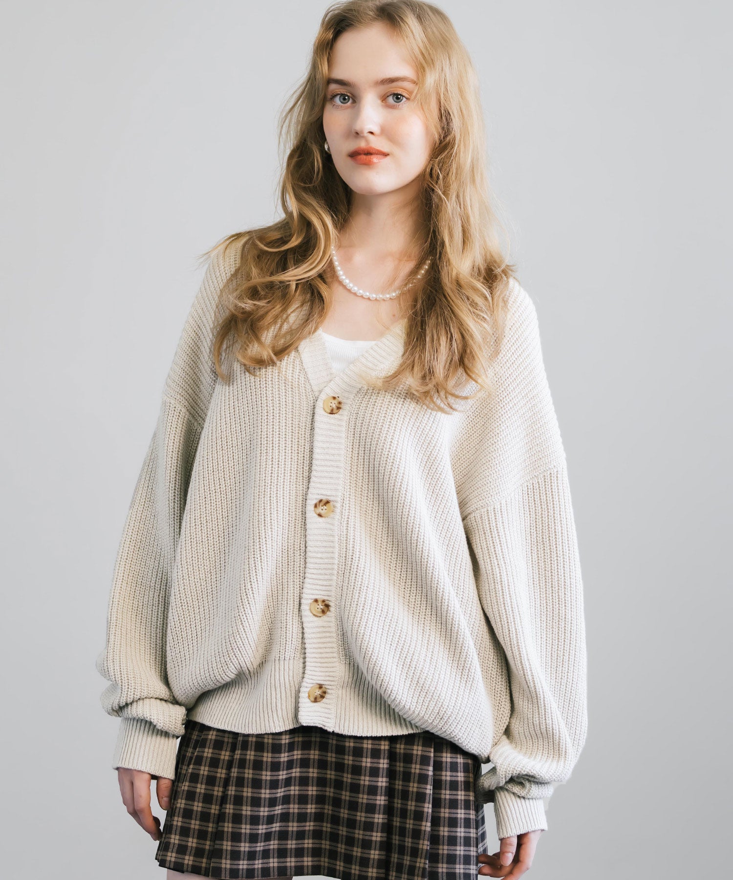 ハイバルキー片畦編み オーバーサイズ ウォッシャブルニット ビッグ