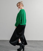 ハイバルキー片畦編み オーバーサイズ ウォッシャブルニット ビッグシルエットカーディガン 11313