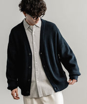 ハイバルキー片畦編み オーバーサイズ ウォッシャブルニット ビッグシルエットカーディガン 11313