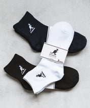 KANGOL カンゴール W's 3P クルー丈スクールリブソックス/ワンポイント刺繍靴下 15687