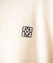 オーバーサイズ ワンポイント刺繍リブラインニットポロシャツ	15188