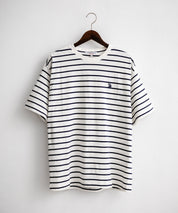 U.S.POLO ASSN. ユーエスポロアッスン バックプリント/無地/ボーダー オーバーサイズクルーショートスリーブTシャツ