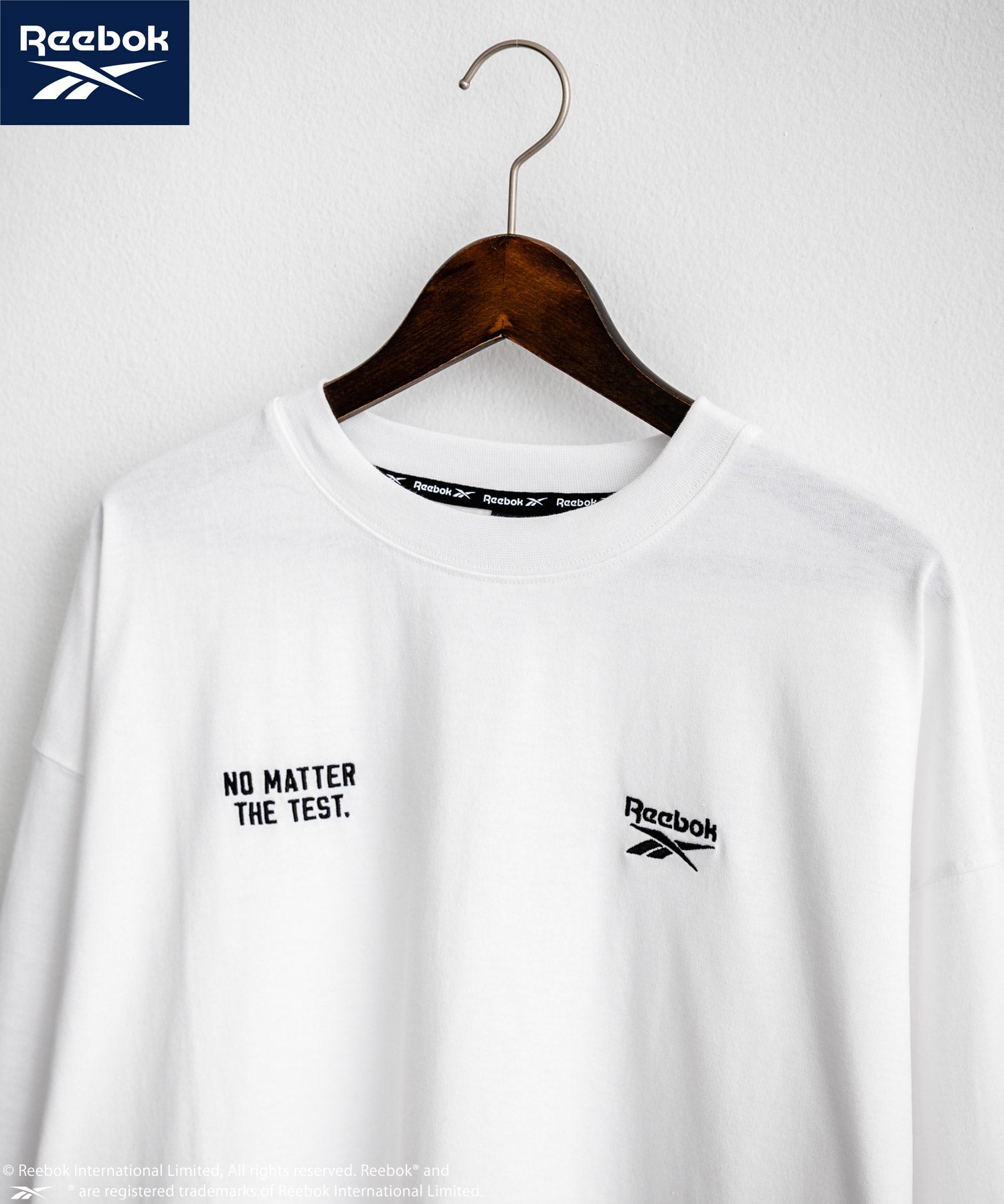 Reebok リーボック オーバーサイズ両胸ロゴ刺繍ロングスリーブTシャツ	14835