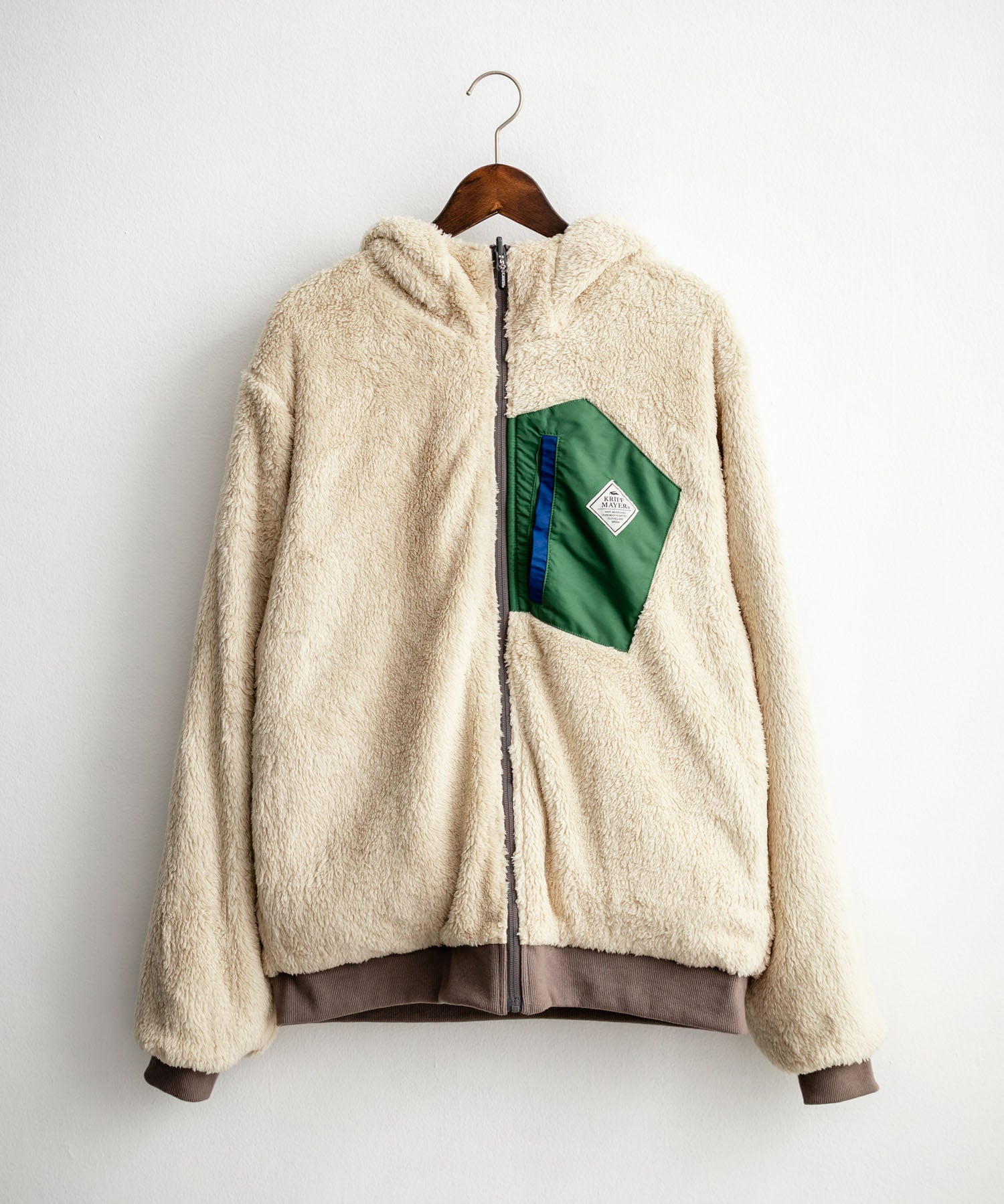KRIFF MAYER クリフメイヤー2WAY リバーシブル ひっくりフード付きボアジャケット/ロゴ刺繍入りマウンテンパーカー 2514403 14795