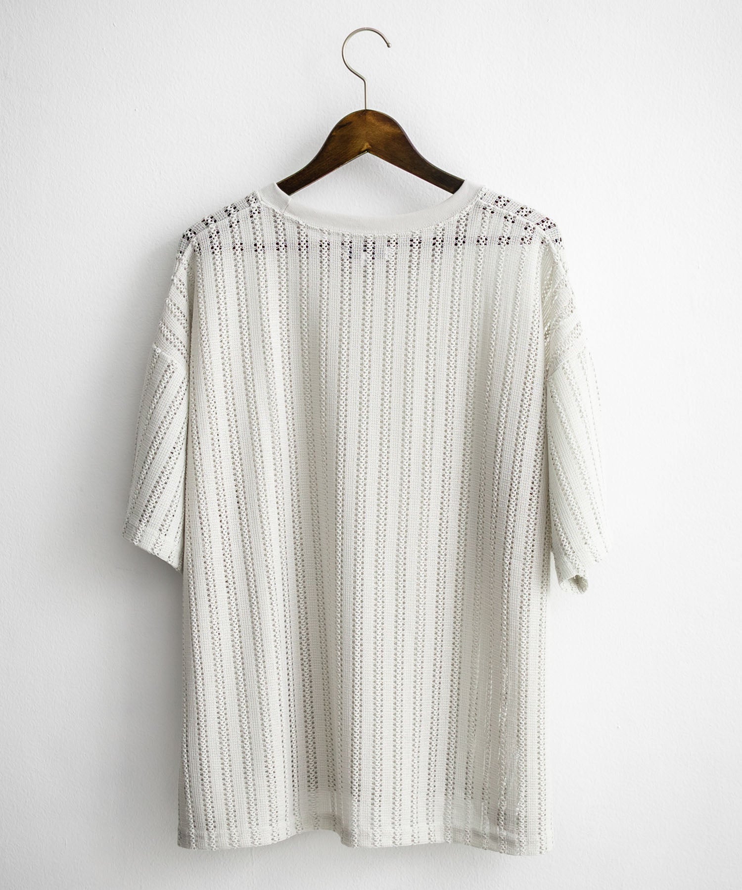 オーバーサイズ 透かし編みアンサンブル半袖Tシャツ