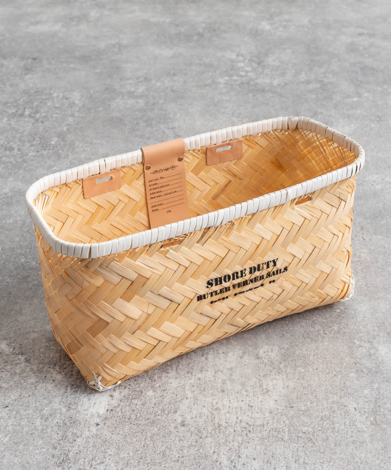Butler Verner Sails バトラーバーナーセイルズ バンブー×本革マーケットバスケットSサイズ VR-2502 12336