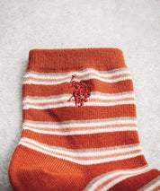 U.S. POLO ASSN. ユーエスポロアッスン マルチボーダーワンポイントロゴ刺繍3足アソートクォーター丈ソックス 15071
