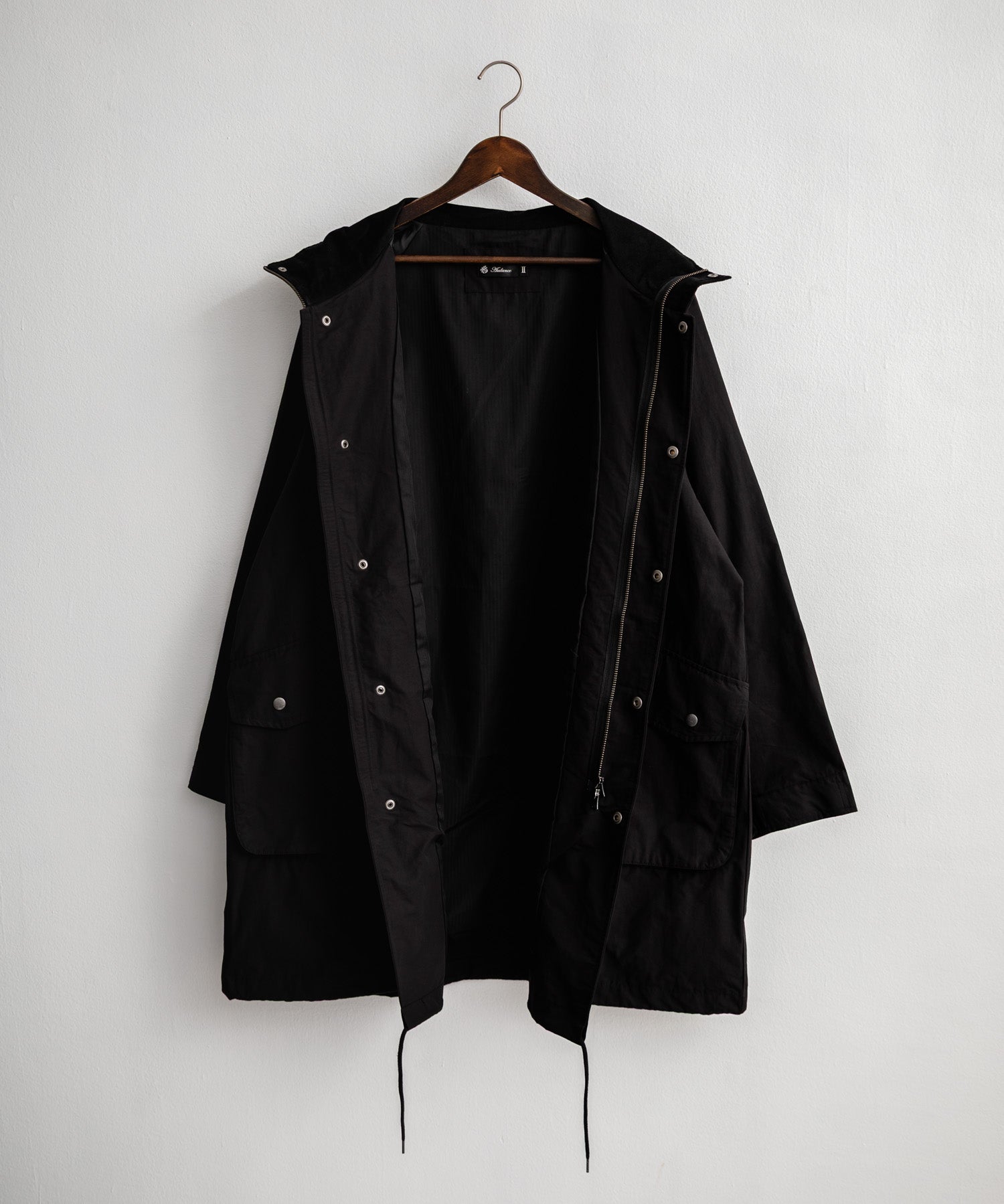 Audience オーディエンス 綿ナイロン高密度ポプリン M-90ロング丈スタンドネックモッズコート AUD7355 15252
