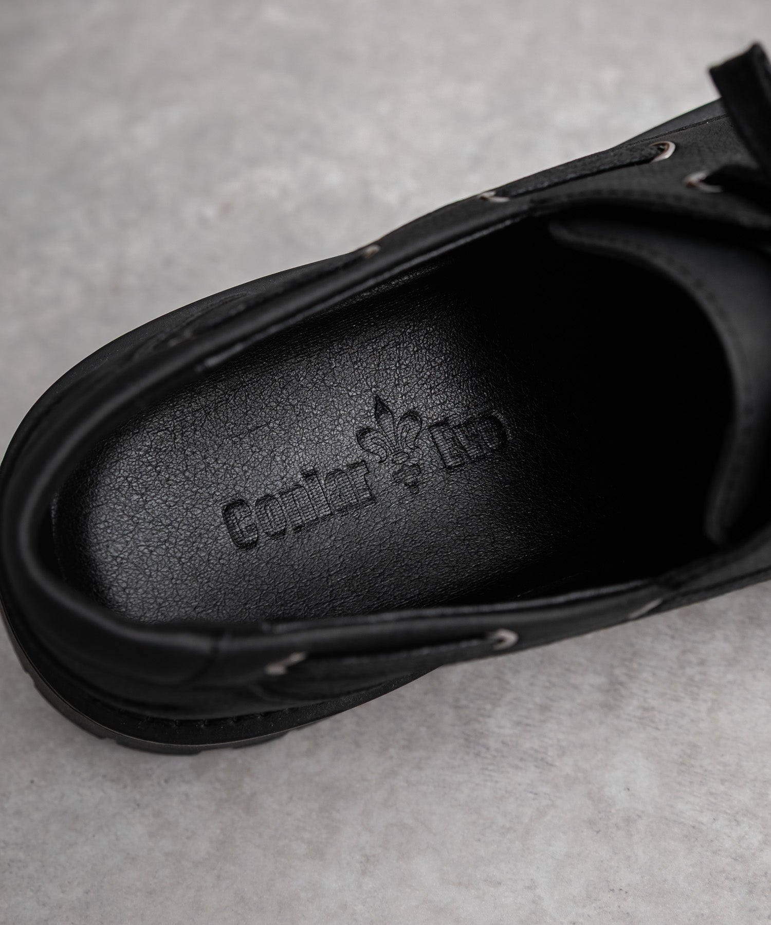 フェイクレザー厚底モカシンボートシューズ/デッキシューズ 15291