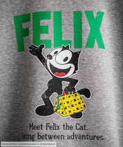 Casper/FELIX THE CAT 別注コラボ オーバーサイズヴィンテージライクグラフィックプリント裏起毛スウェットトレーナー 15116