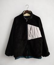 KRIFF MAYER クリフメイヤー 2WAY リバーシブルひっくりスタンドネックボアジャケット/ロゴ刺繍入りボアブルゾン 2514404 14796