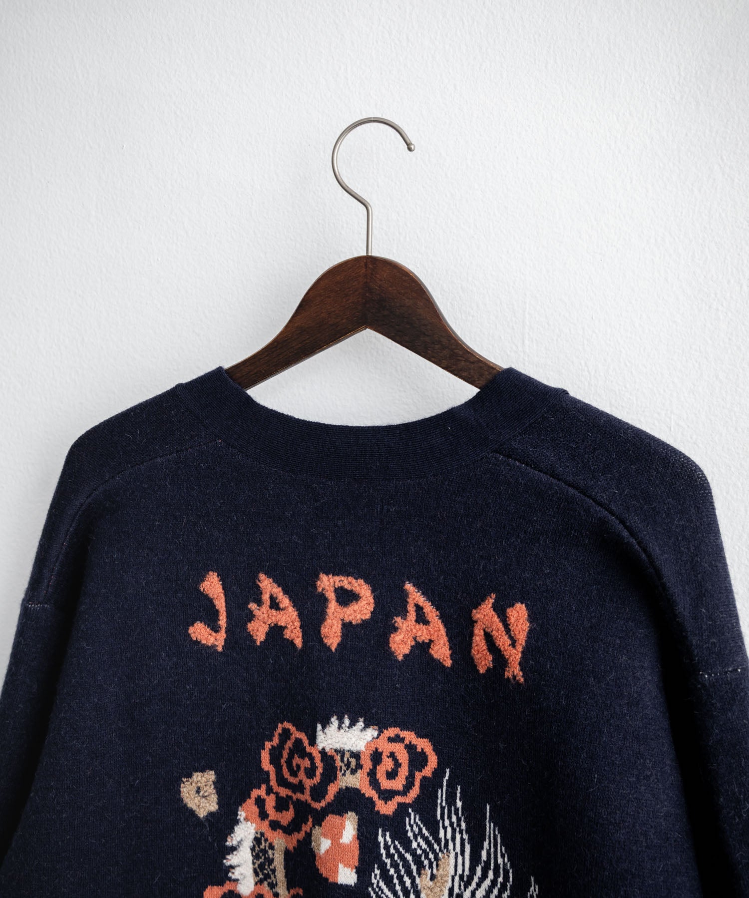 KRIFF MAYER クリフメイヤー オーバーサイズ龍虎刺繍もちのびV長袖ネックニットカーディガン 2623100 16539