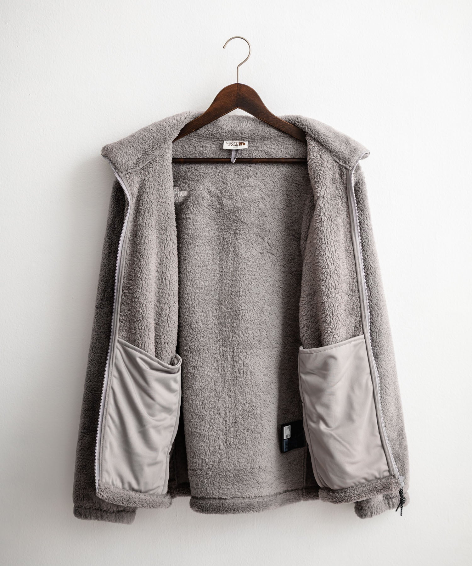 日本未展開モデル THE NORTH FACE ザ・ノースフェイス WHITE LABEL ホワイトレーベル COMFY ALPHA FLEECE ZIP UP ワンポイントロゴ刺繍ボアジャケット 15367