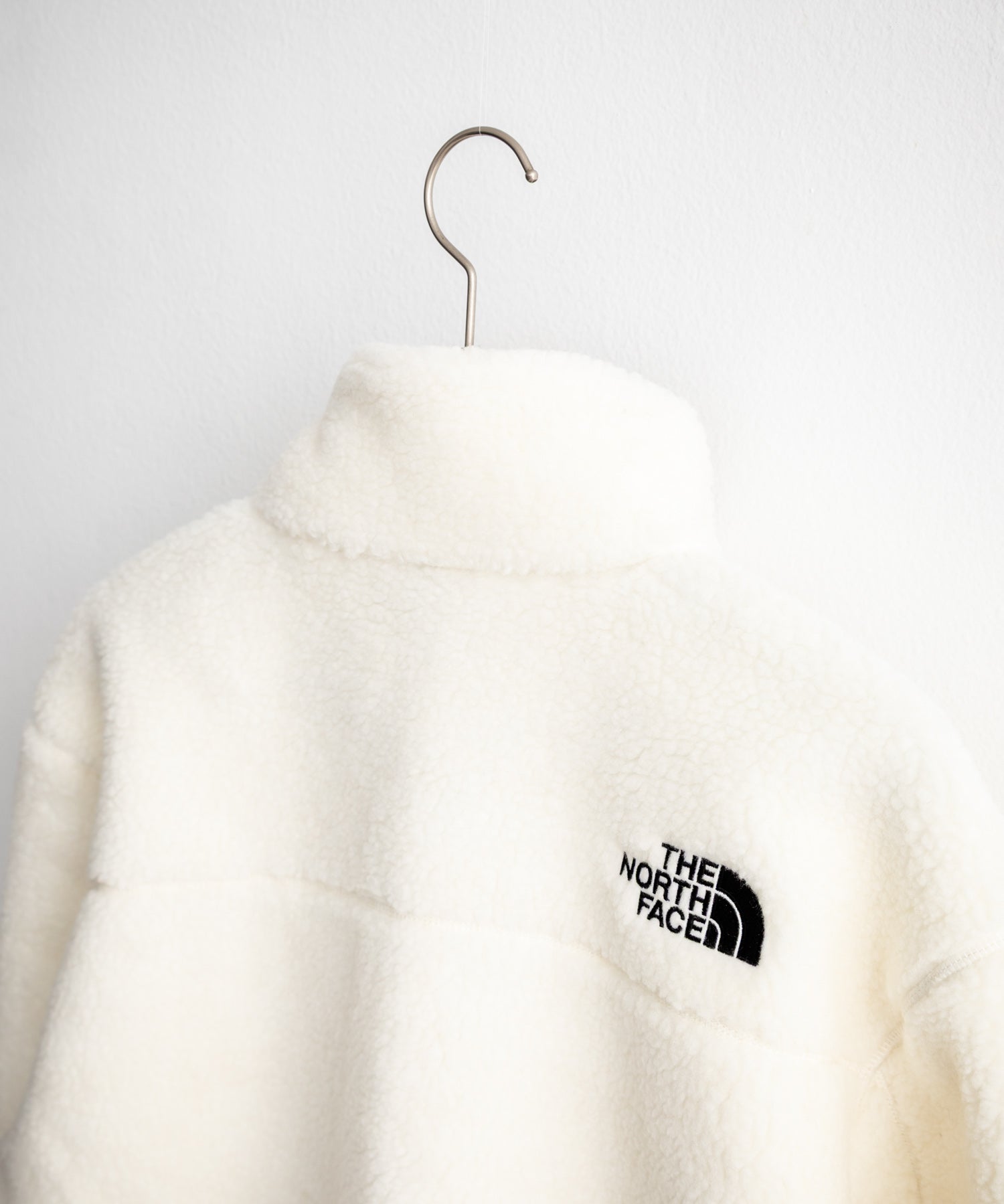 日本未展開モデル THE NORTH FACE ザ・ノースフェイス WHITE LABEL ホワイトレーベル 韓国限定 SHERPA FLEECE JACKET1 オーバーサイズワンポイントロゴ刺繍ボアジャケット 14659