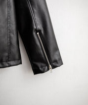 PUレザーシングルライダースジャケット　14681