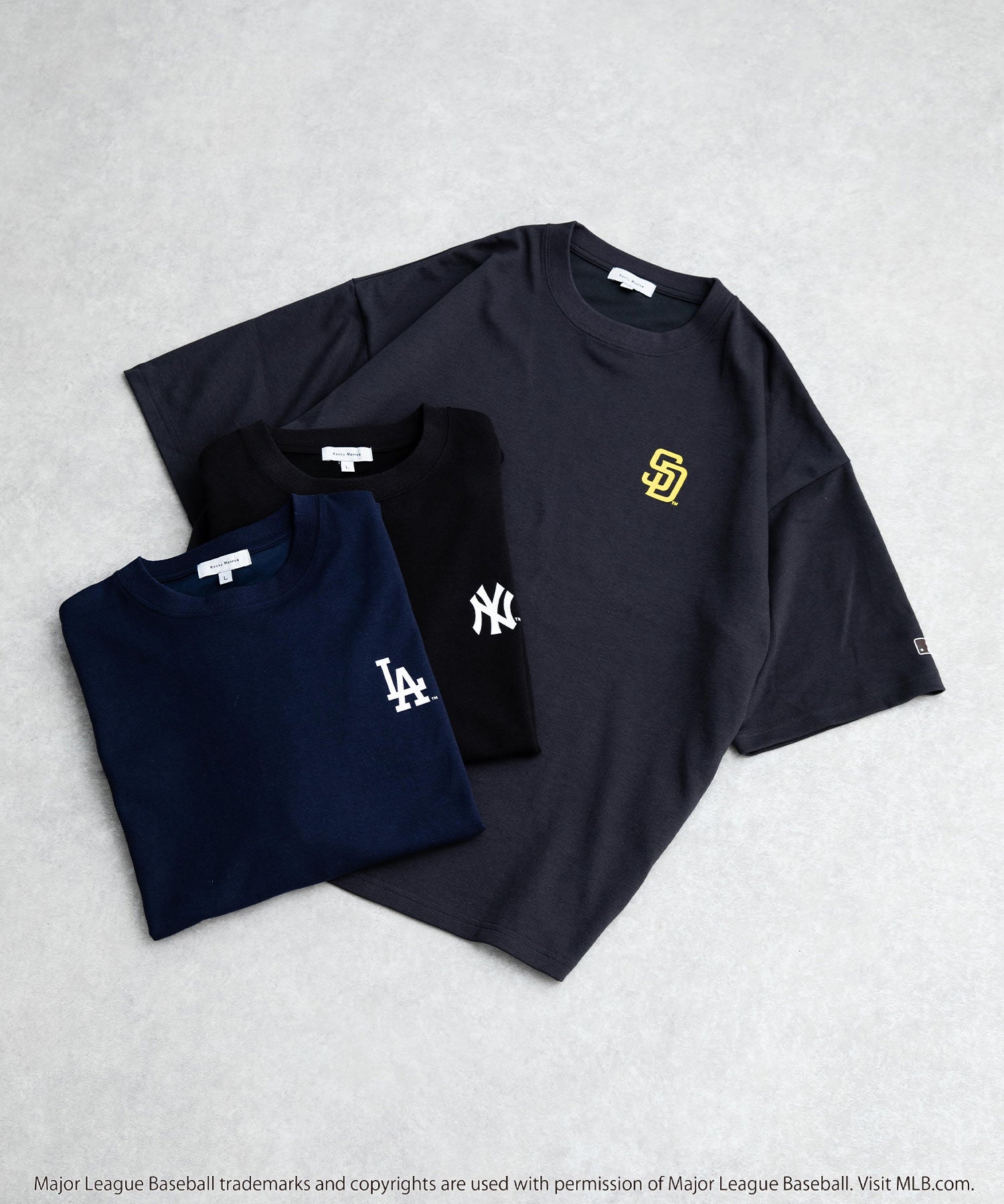 MLB メジャーリーグベースボール 接触冷感UVカットオーバーサイズワンポイントロゴプリント半袖Tシャツ 15530
